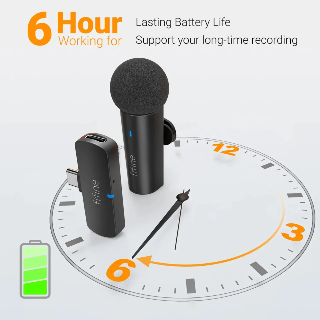 FIFINE M6 Wireless Lavalier Mic – Type-C Mini Clip-On Microphone for Stroke Recovery, Vlogging & Mobile Content Creation | Stroke Lyfe™ Creator Series - Image 4