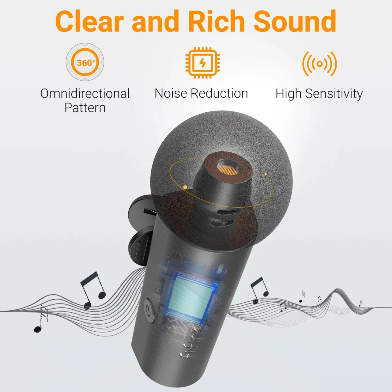 FIFINE M6 Wireless Lavalier Mic – Type-C Mini Clip-On Microphone for Stroke Recovery, Vlogging & Mobile Content Creation | Stroke Lyfe™ Creator Series - Image 3