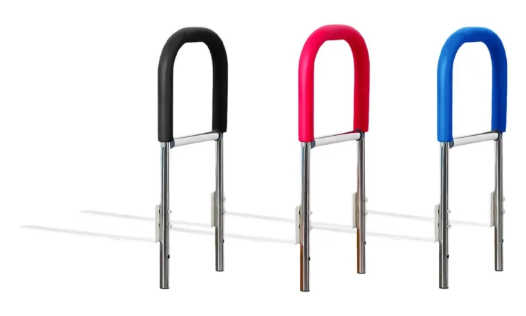 Bedside Rail Fall Prevention Mobility Aid Sturdy Standing Assist Stainless Steel Bed Support Bar Grab Bar for Adults Handicaps