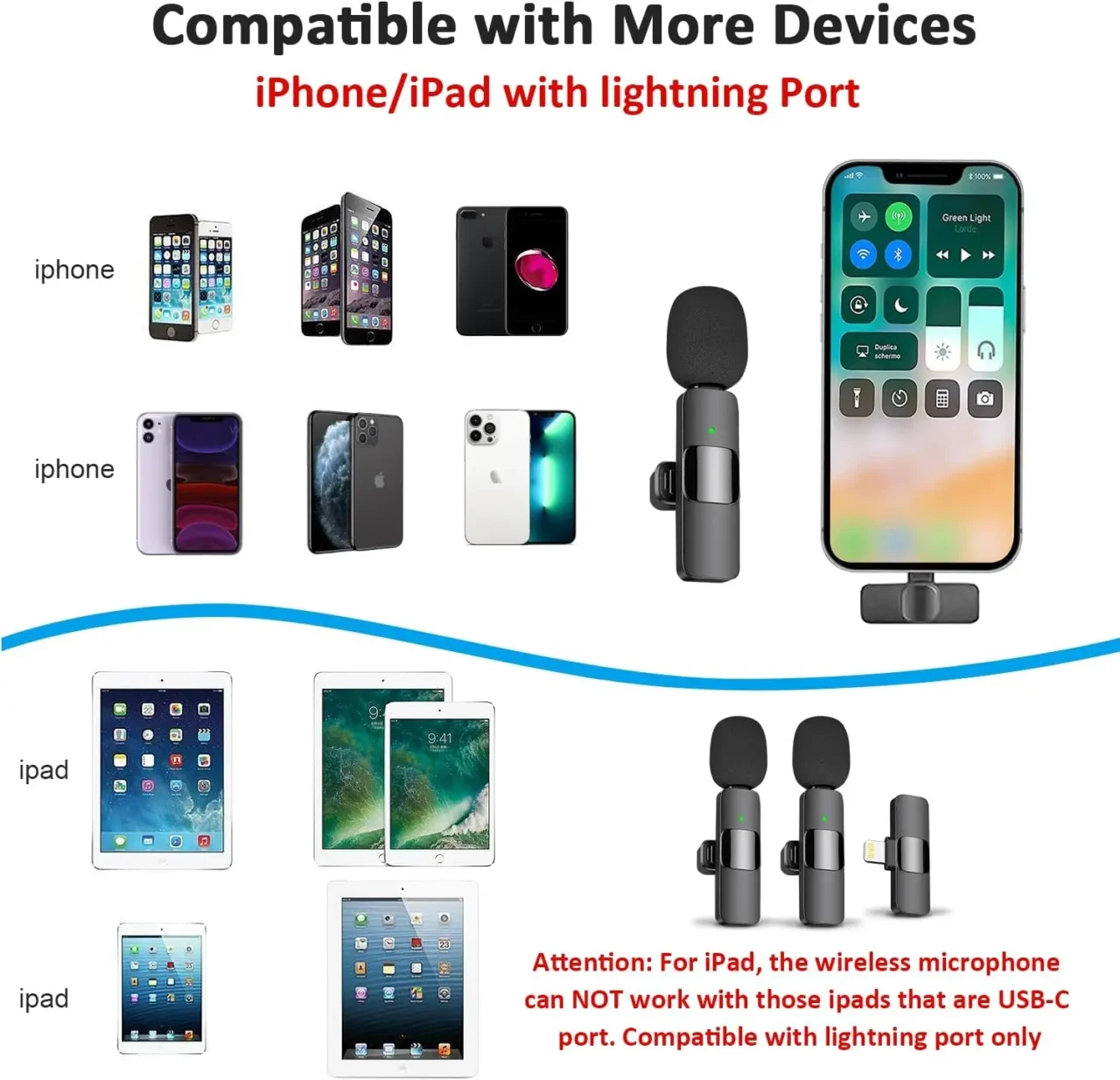 Professional Wireless Lapel Microphone for IPhone, IPad - Condenser Recording Mic for Interview Video Podcast Vlog YouTube - Image 6