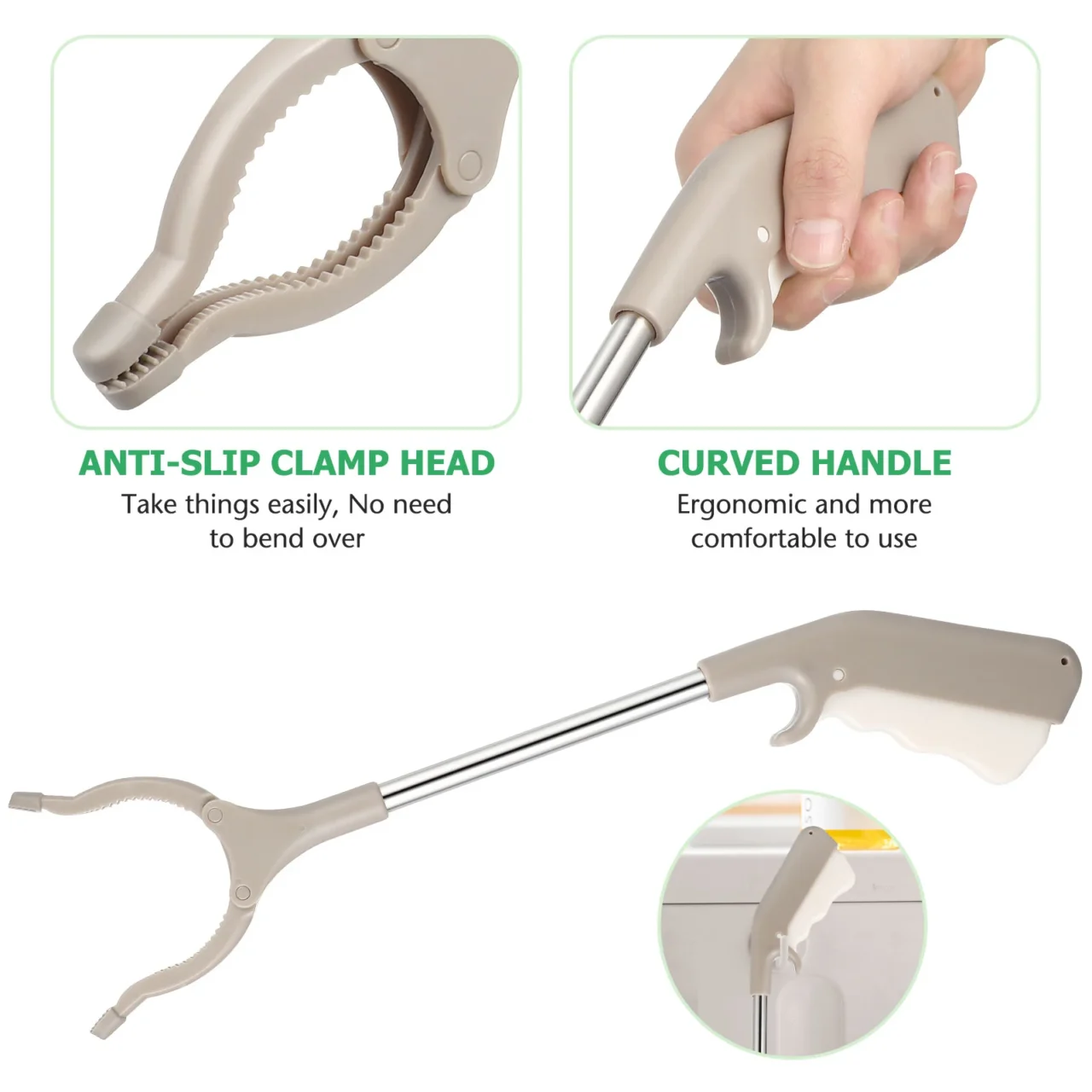 32" Easy-Grip Reacher Grabber – Lightweight Trash Claw with Handle for Stroke Recovery, Daily Reach & Rehab Independence | Stroke Lyfe™ Kinetic Series - Image 3