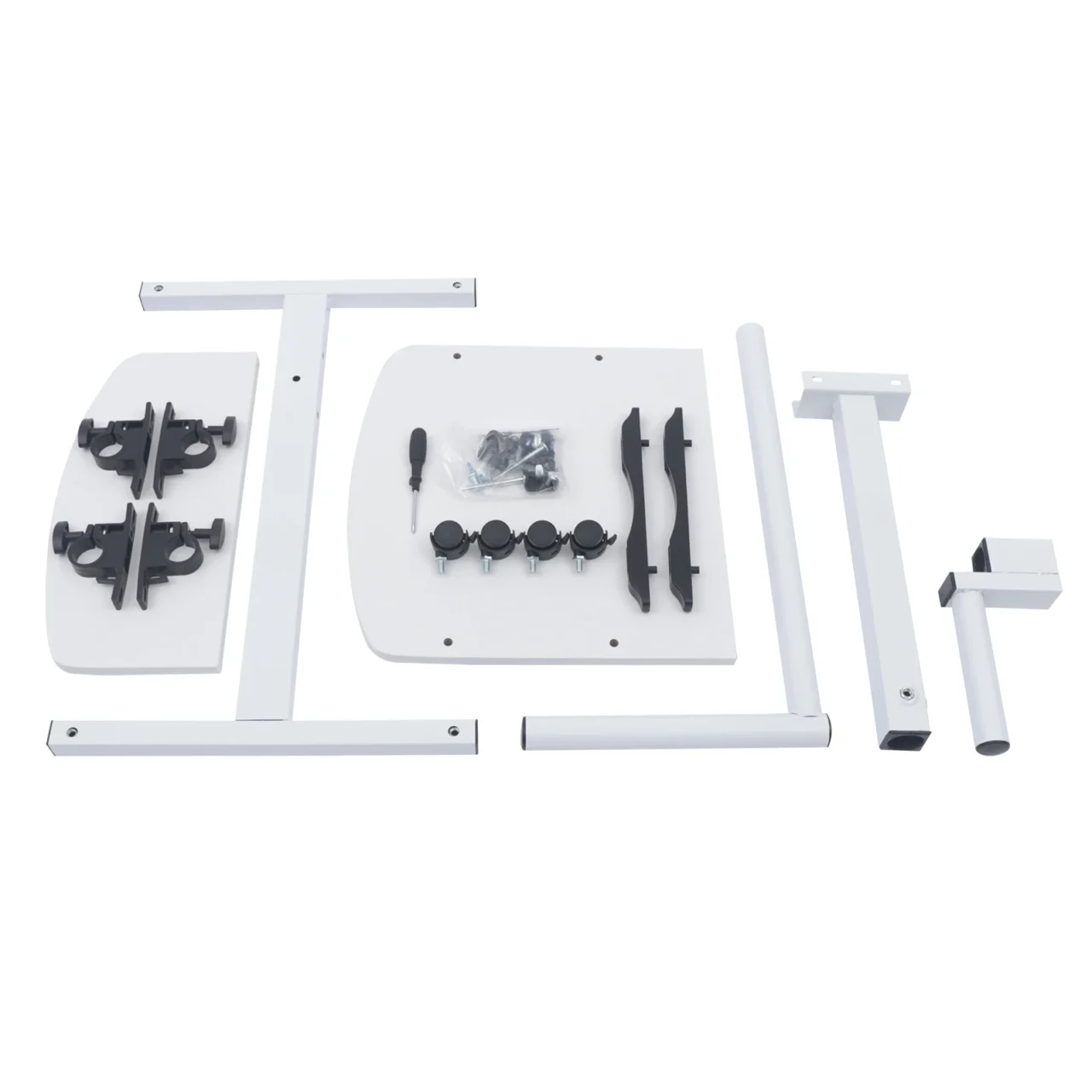 LOYALHEARTD Rolling Laptop Stand Tilting Overbed Table with Wheels Angle Height Adjustable Tray Table for Bed Sofa Side Table - Image 6