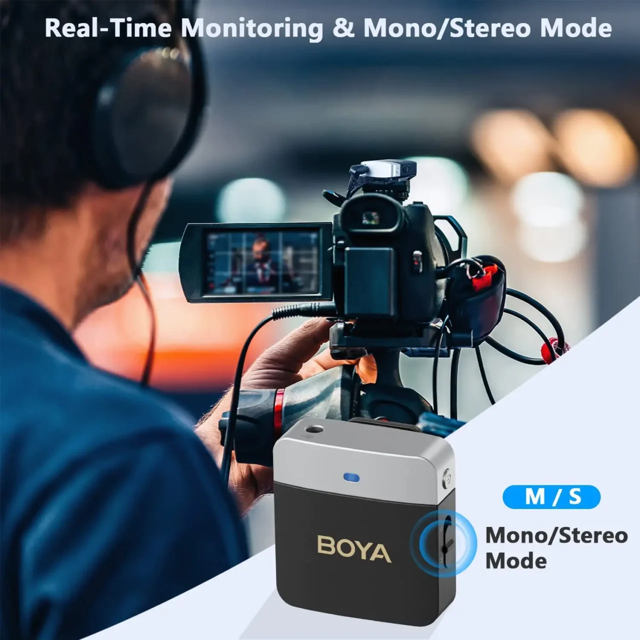 BOYA BY-M1V Wireless Lavalier Lapel Condenser Microphone for iPhone Android Smartphone Camera PC Gaming YouTube Broadcast Vlog - Image 6
