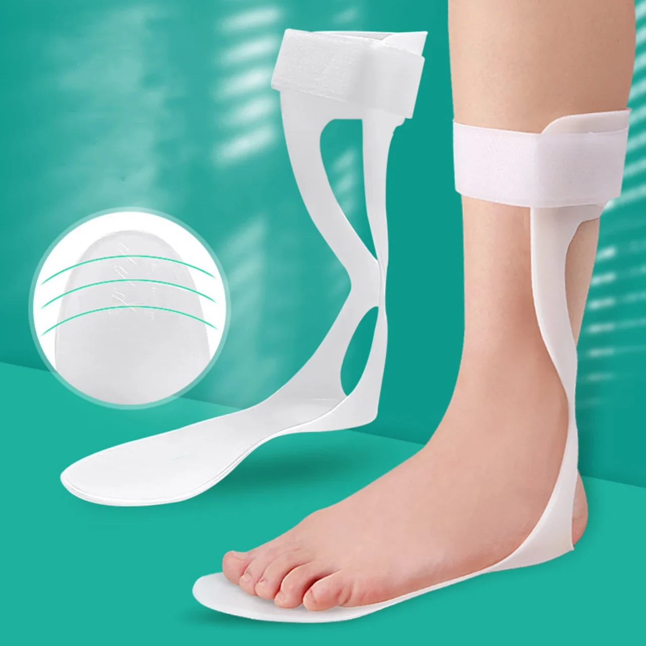 Ankle Foot Orthosis Drop Foot Stabilizer Ankle Support Straightener Foot Drop Brace Foot Drop Orthosis for Adults Stroke Tendon - Image 3