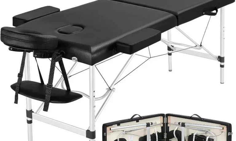 Yaheetech 84" Portable Massage Table – Aluminum Height-Adjustable Facial & Tattoo Bed with Carry Bag for Stroke Recovery & Mobile Rehab | Stroke Lyfe™ Kinetic Series