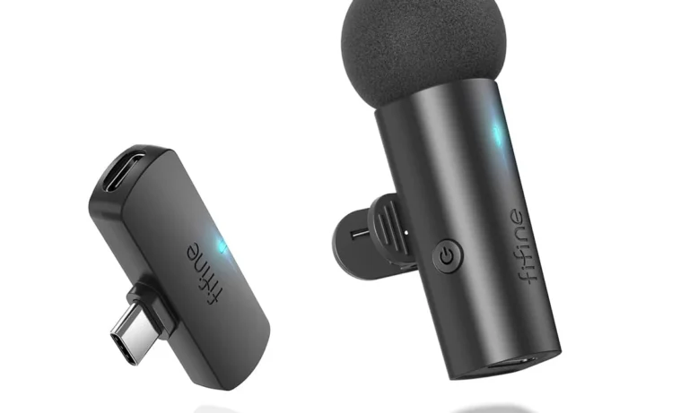 FIFINE M6 Wireless Lavalier Mic – Type-C Mini Clip-On Microphone for Stroke Recovery, Vlogging & Mobile Content Creation | Stroke Lyfe™ Creator Series