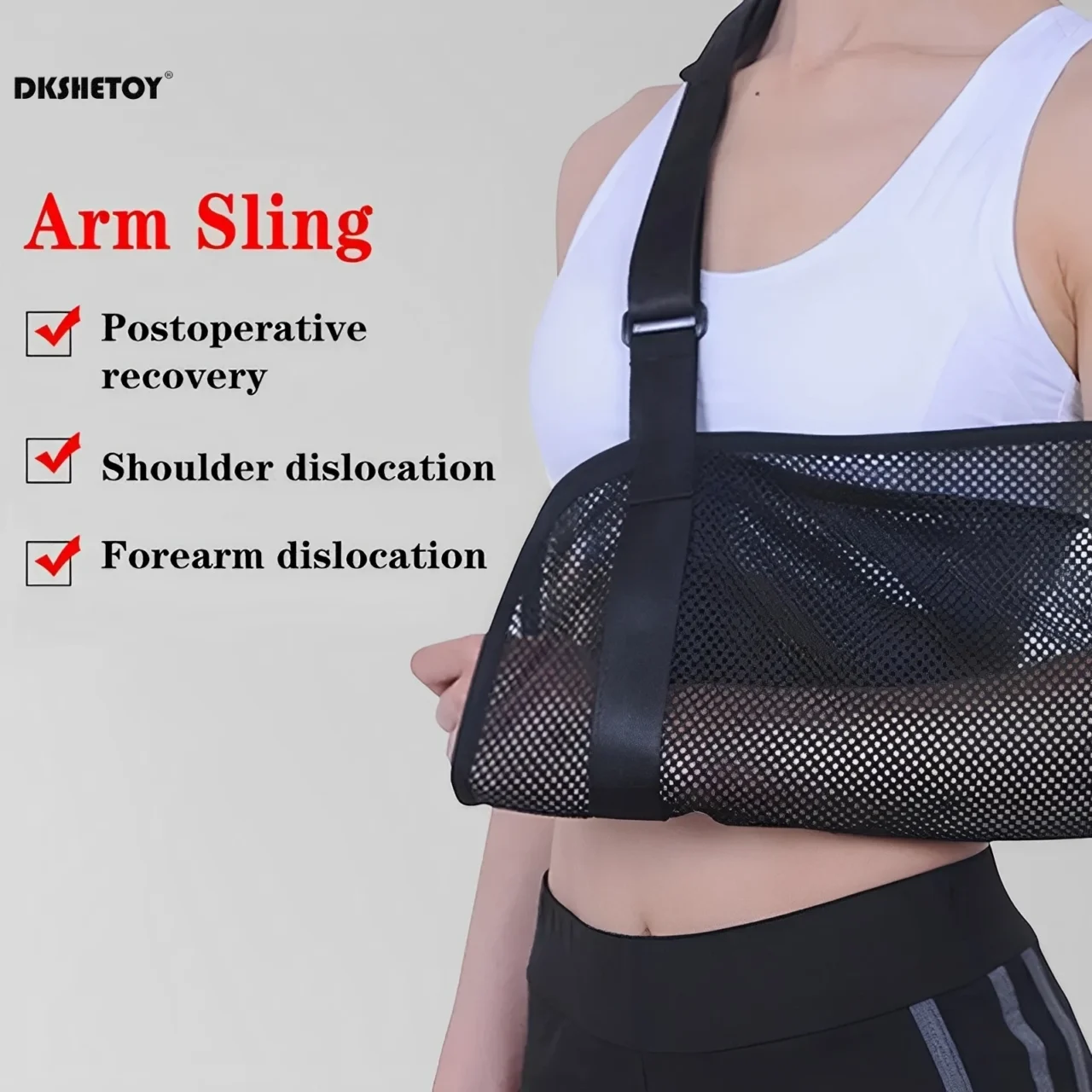 Adjustable Mesh Arm Sling – Breathable Shoulder Support for Stroke Recovery, Wrist & Elbow Immobilization | Stroke Lyfe™ Kinetic Series - Image 2