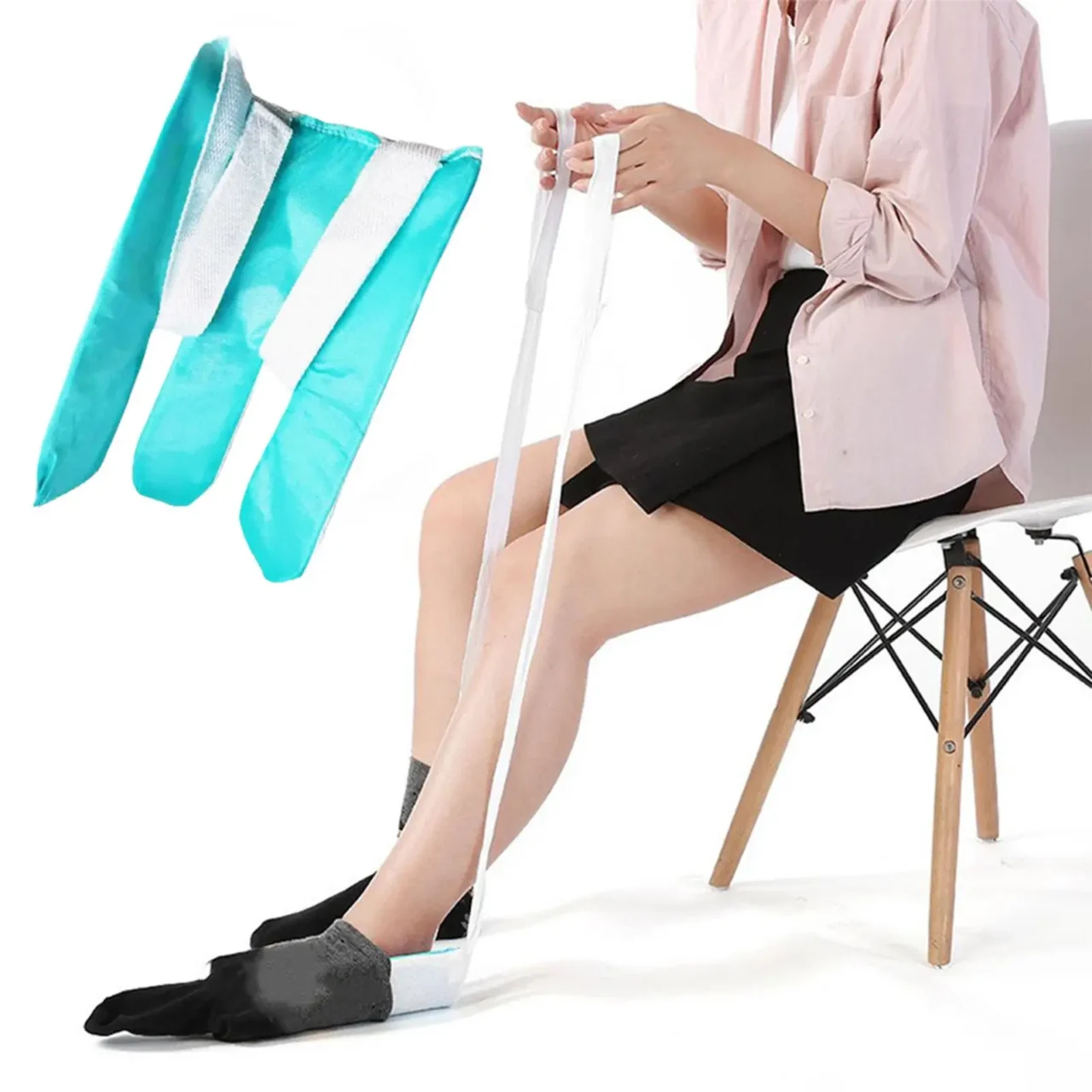 Non-Slip Sock Aid No Bending Socks Helper Stretching Pulling Assist Device for Injury Disability - Image 5