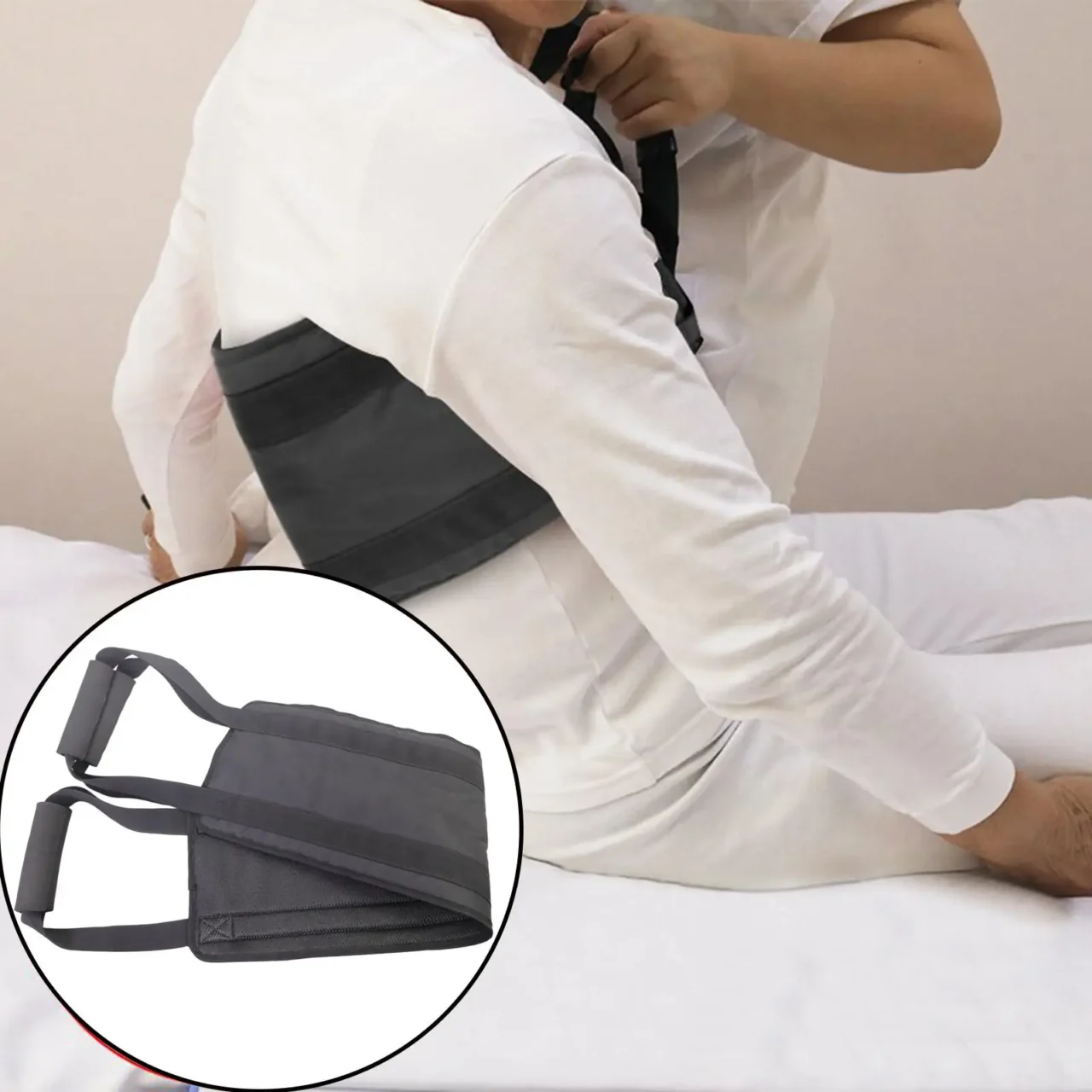 Patient Lifting Sling with Handle Mobility Aids Equipment Patient Turning Device Transfer Assist Belt Lift Belt for Elderly - Image 3