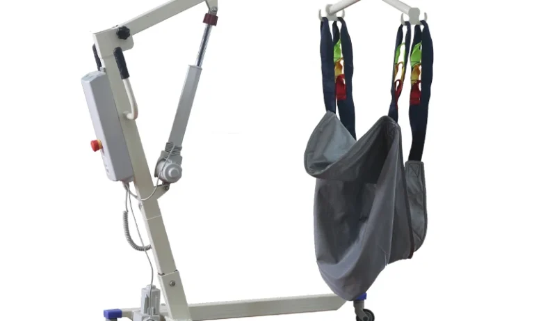 Mobile Standing Electric Patient Hoist – Adjustable Lift with Slings for Stroke Recovery, Paralysis & Hospital Bed Transfers | Stroke Lyfe™ Mobility Series